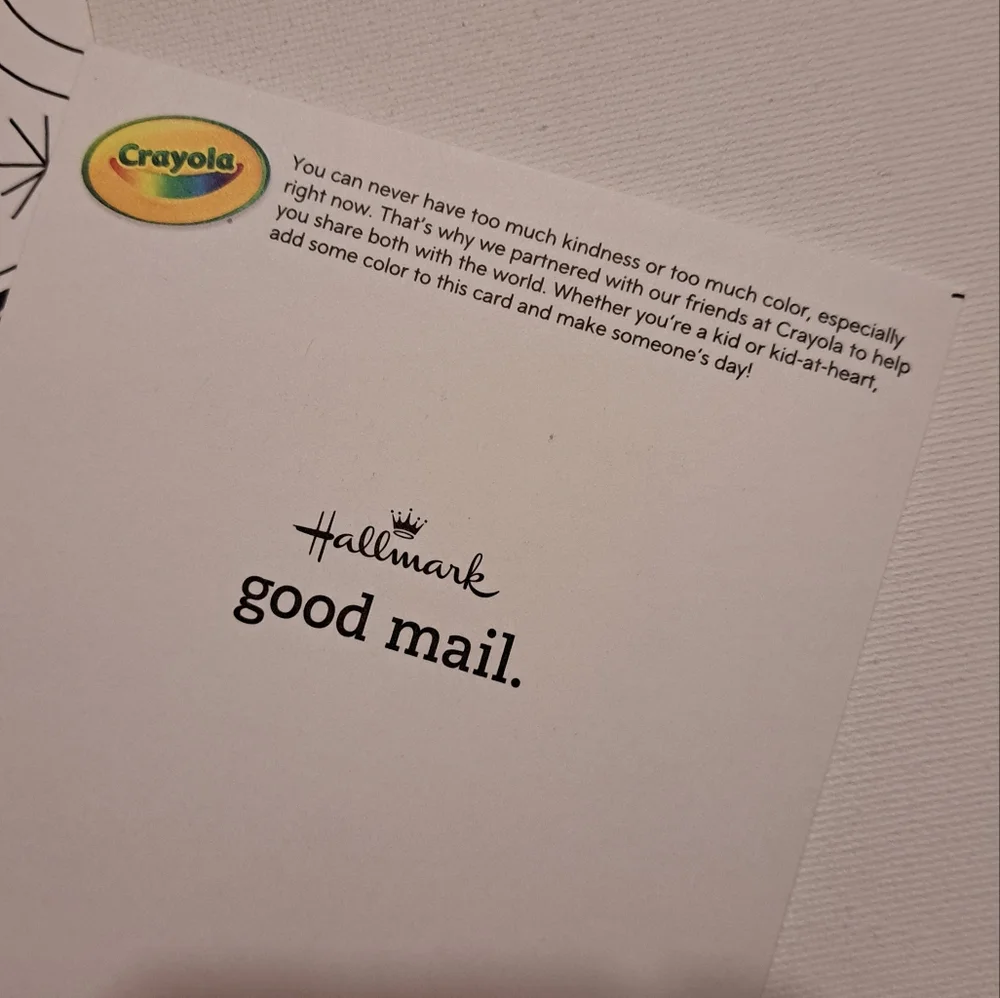 4/$15 🌻 Set Of 3 Hallmark Crayola Inspirational Coloring Cards Yellow Envelopes